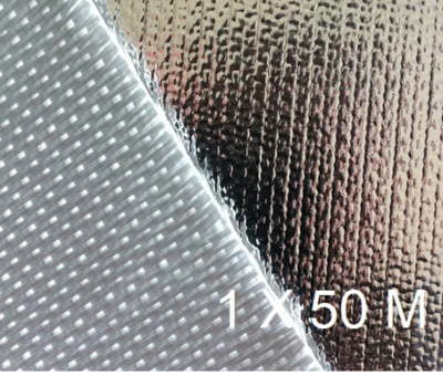 Material ignífugo aluminizado (rollo 1x50 m)